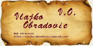 Vlajko Obradović vizit kartica